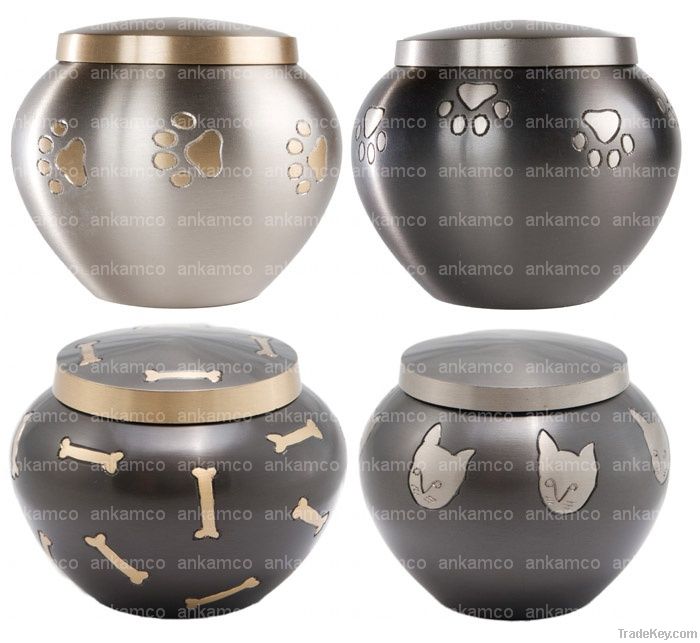 Paw Print Brass Pet Urns