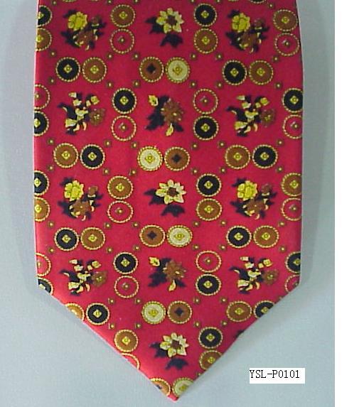 silk printed necktie