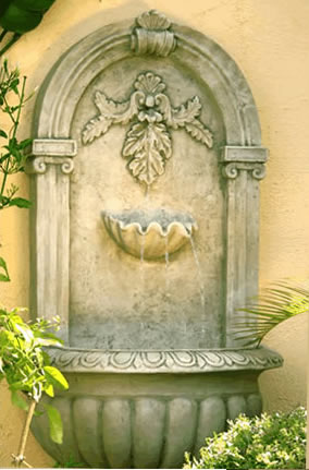 resin garden wall fountain