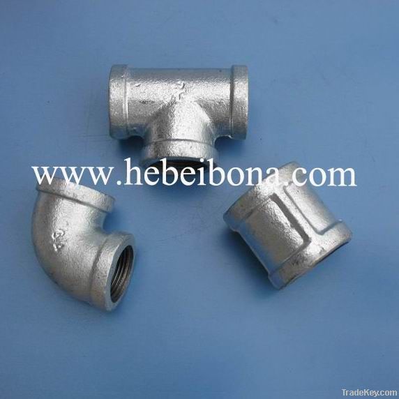 Malleable iron pipe fittings with banded end