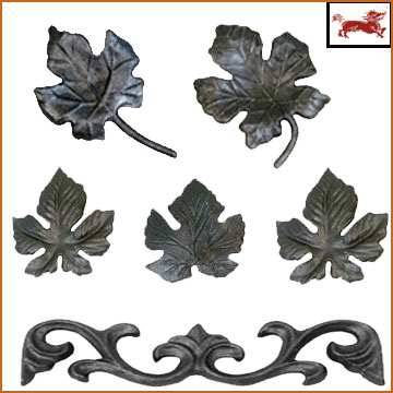 cast steel ornaments (steel leaves)