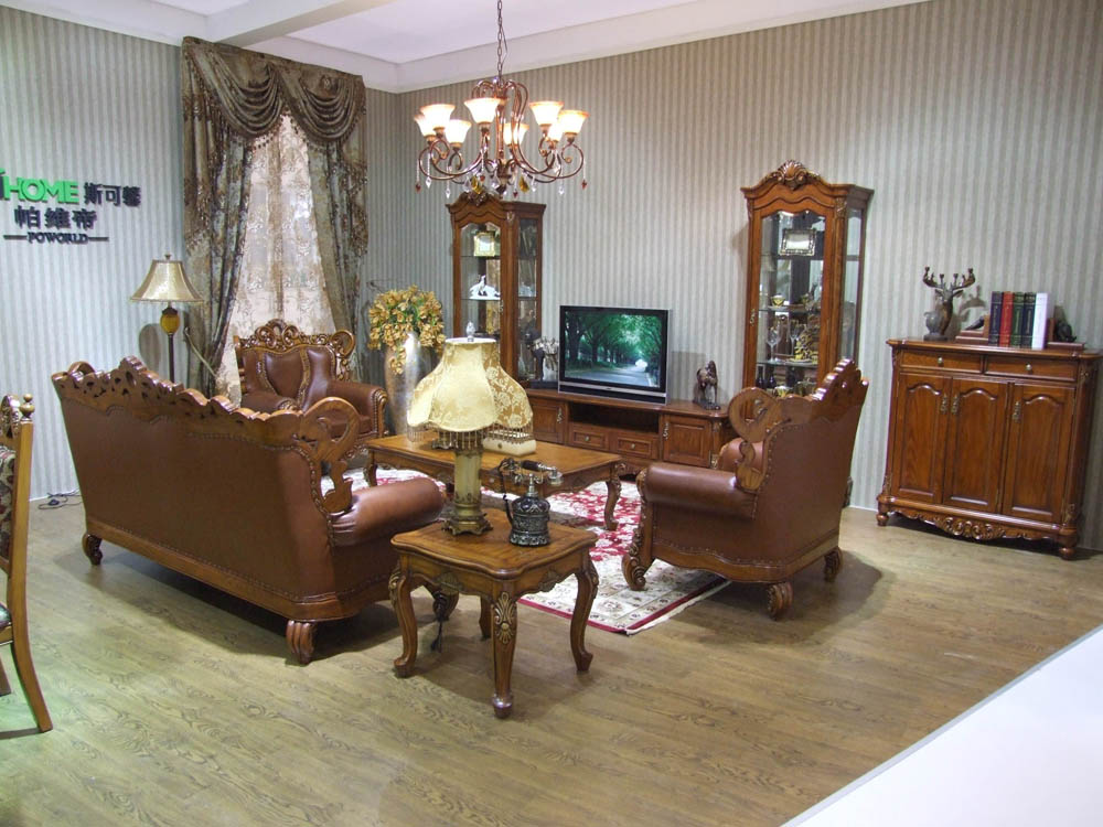 Living Room Furniture (Classic Solid Wood)