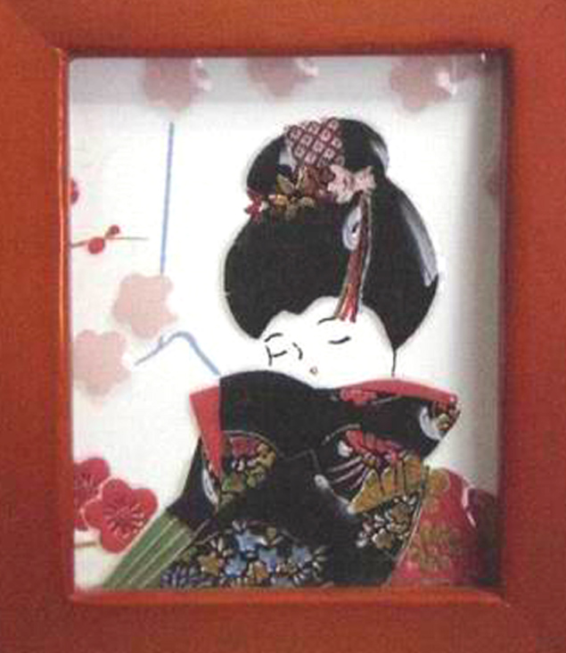 handicraft art tile-Japanese girl