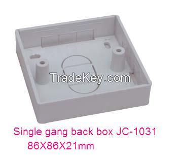 Back Boxes, surface mount back boxes, face plate back box, faceplate back box