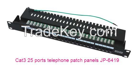 Port Telephone Patch Panel CAT3 25 