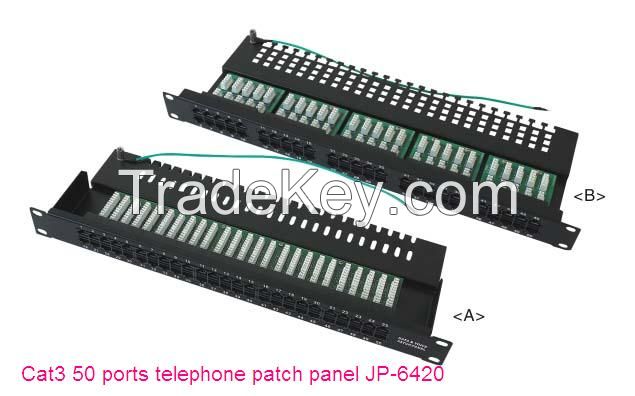 Port Telephone Patch Panel CAT3 25 