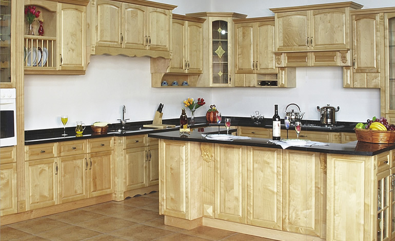 Canada maple Solid Wood Kitchen Cabinet