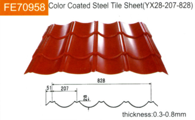 corrugated sheet for roofing 828