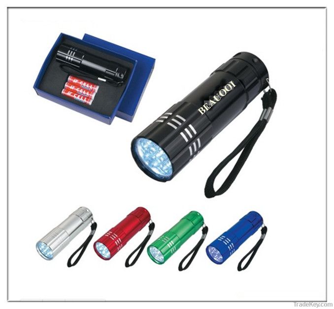 Cheap Kids torch Aluminum Led Promotional Torch 9led