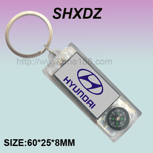 Solar Keychains with Images And Compass(electronic gifts)