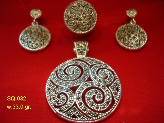 925 sterling silver jewellery with marcasite