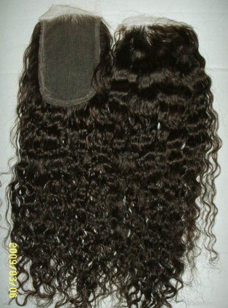 Sell human hair closure, men's toupees, hairpieces