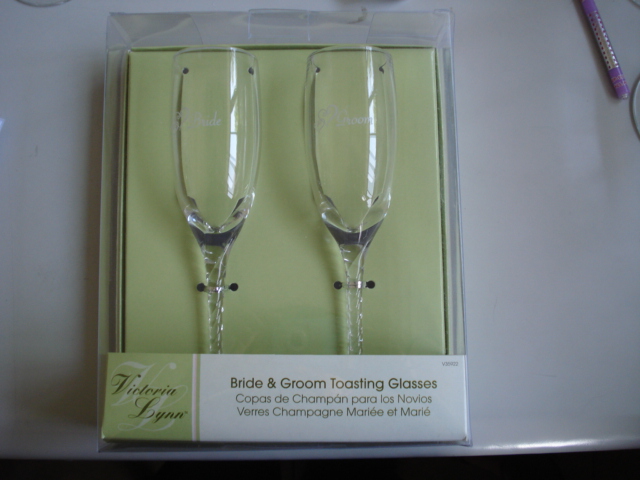 Bride & Groom Toasting Glass