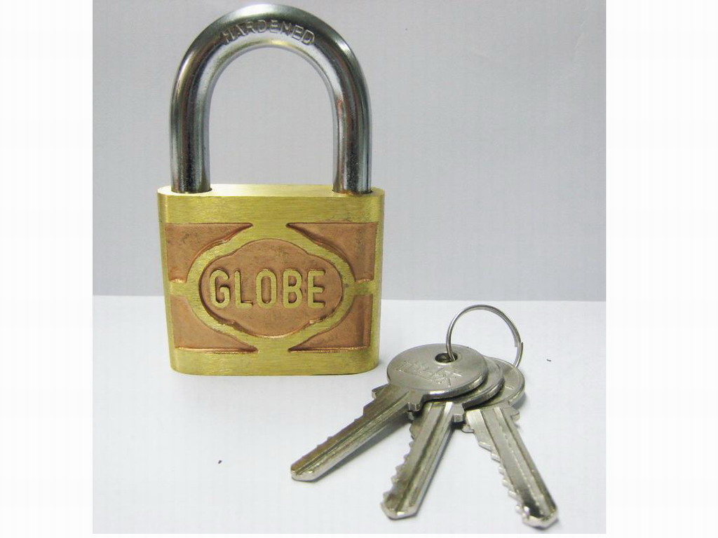 globe brand brass padlock HL201