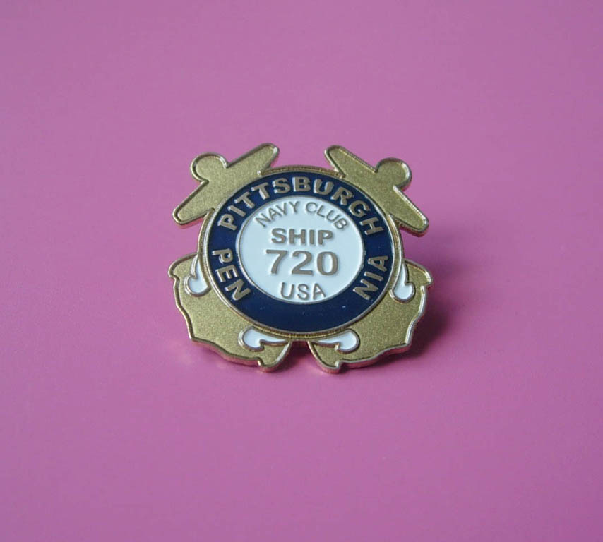 metal custom brass soft enamel lapel pin/badge