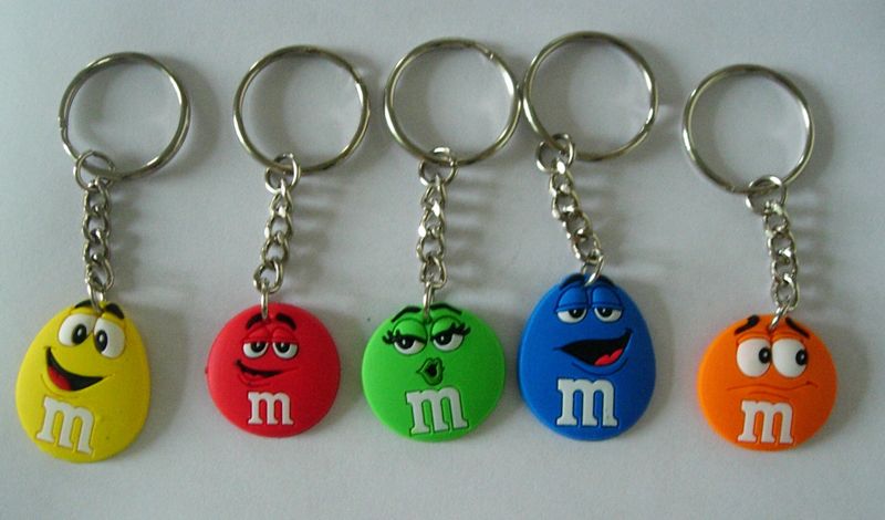 M&M Rubber pvc key chains