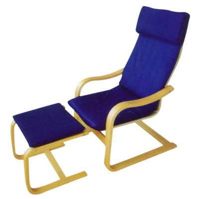 Bent wood recliner chair