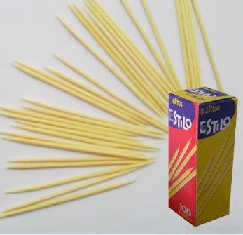 Bamboo Toothpick 100pcs of color paper box