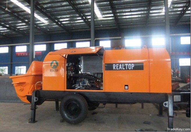 Trailer mounted concrete pump with diesel engine (HBT80.16.161RSB)