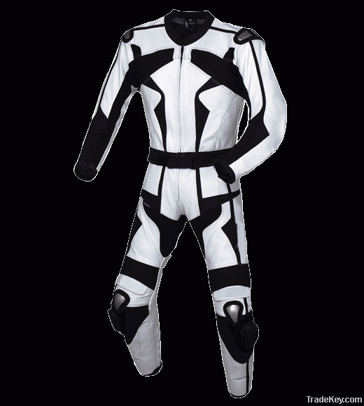 mens leather motorbike safty suit