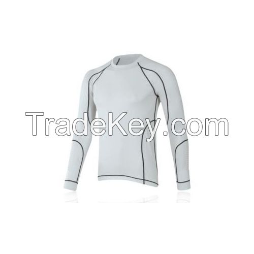 mens compression white full sleeve shirt