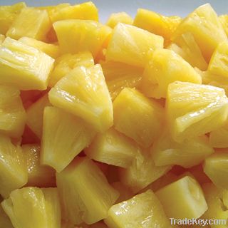 Canned pineapple in natural juice or Light Syrup