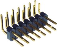 2.54mm Pin Header Connector, Dual Row, Right Angle