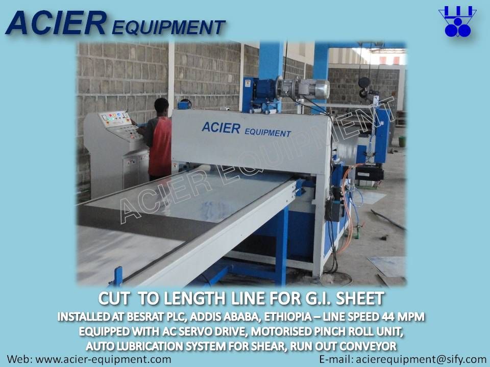 cut to length machine for coil cutting line