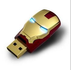 Iron man shining USB Flash Drive disk portable storage memory promotional gift