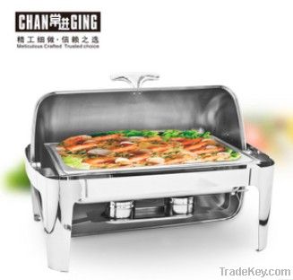 deluxe roll top chafing dishes