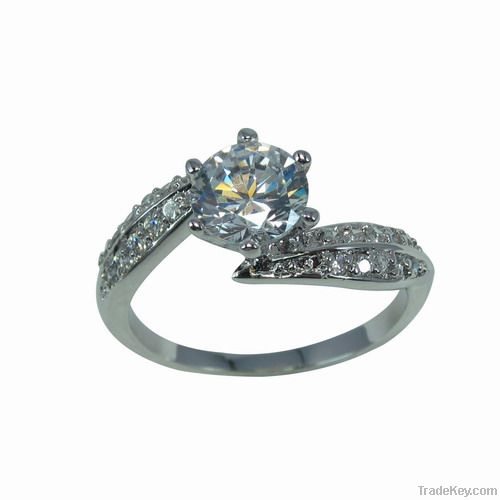 Sell Sterling Silver Ring with white CZ-PER7191