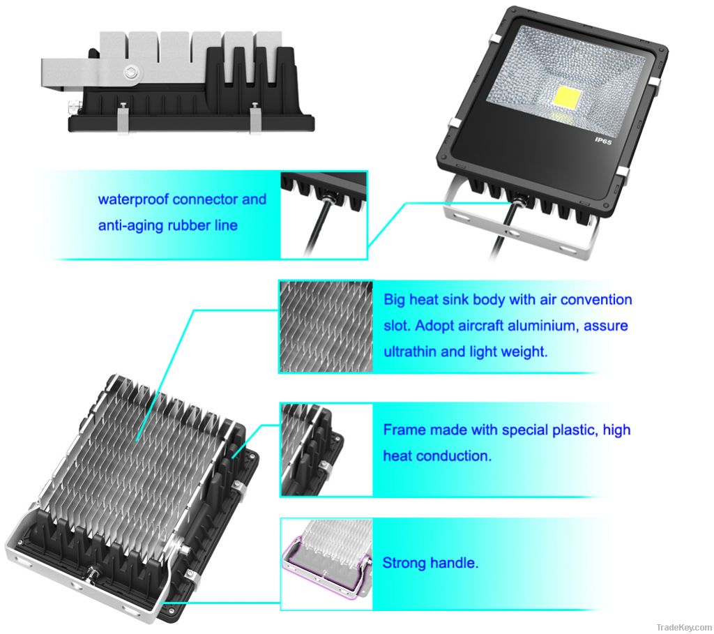 10W, 20W, 30W, 50W COB LED flood light