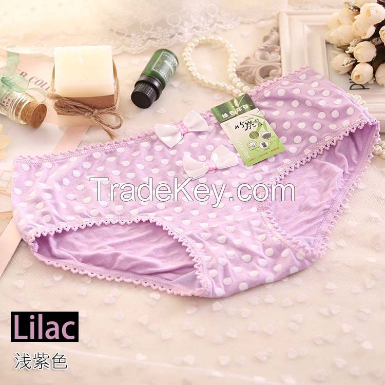 Lovely Style--Girl's Polka Dot Panty with Bowknot