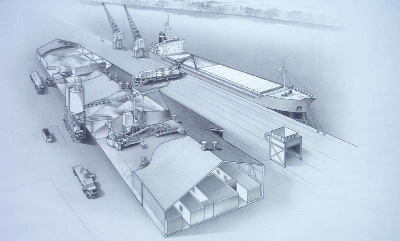 cement storage and packaging facility
