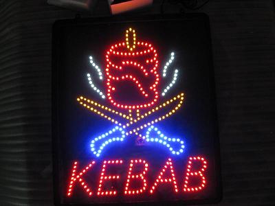 kebab led sign