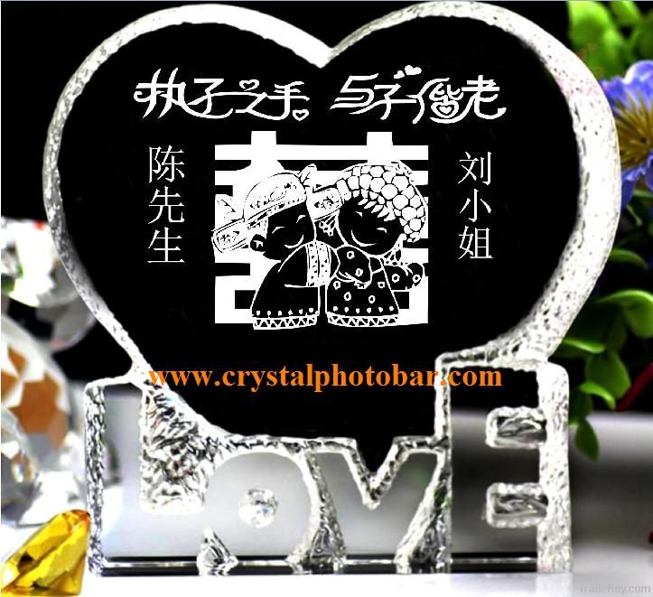 Personalized wedding / birthday gifts shining crystal heart