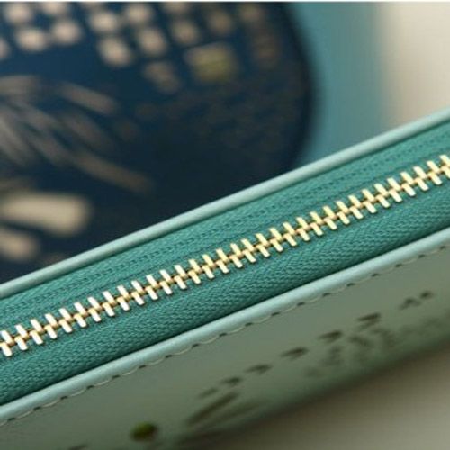 fashion matel  zipper Wallets with flower