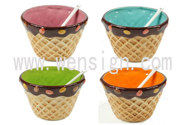 ceramic icecream bowl