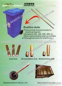 Dustbin axle for waste bin container