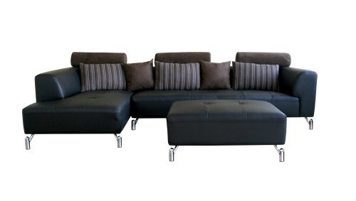modern leather sectional sofa ST47
