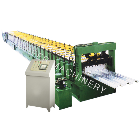 Deck roll forming machine