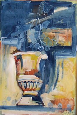 Oil Painting Grecian Vase