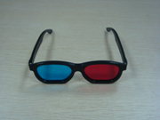 3d red cyan glasses with plastic frame