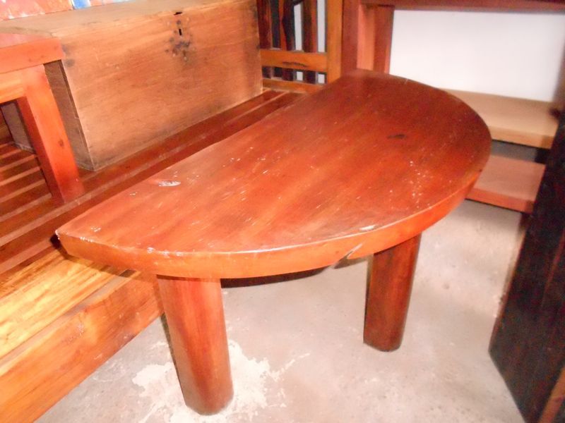 Wooden tables, chairs, bed, console table, etc.