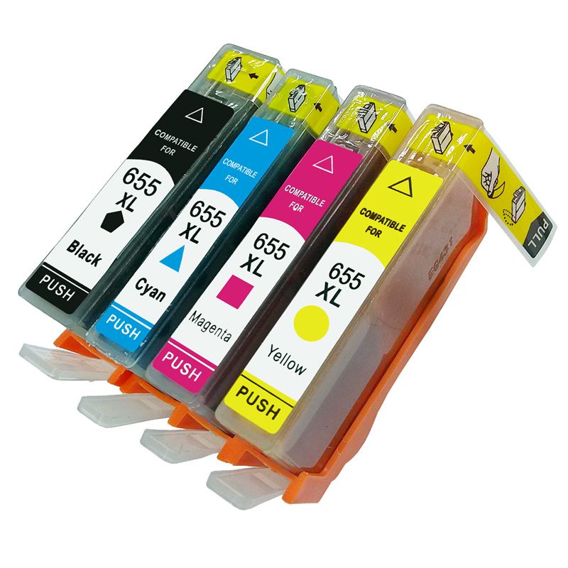compatible HP655 BK/C/M/Y ink cartridge for HP 4615 3525 4625 5525 printer