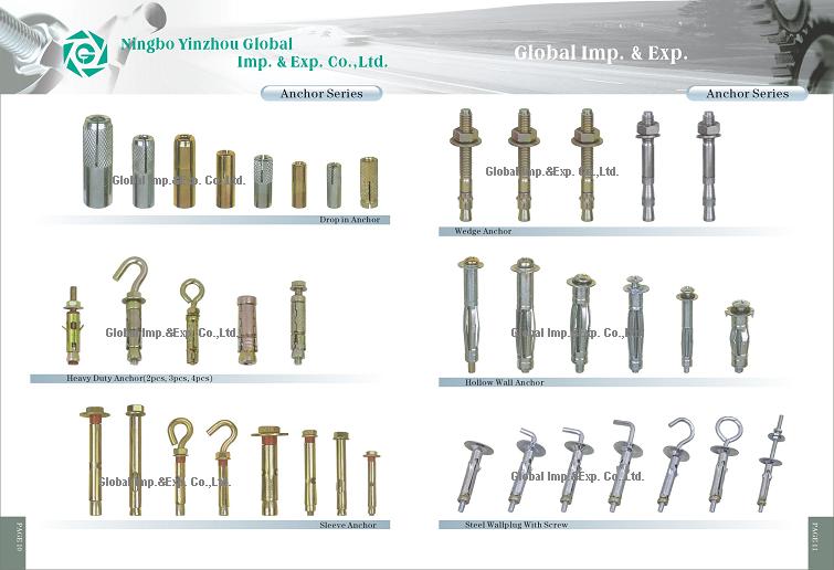 Heavy Duty/Drop In/Cut In/Wedge/Bolt Anchor