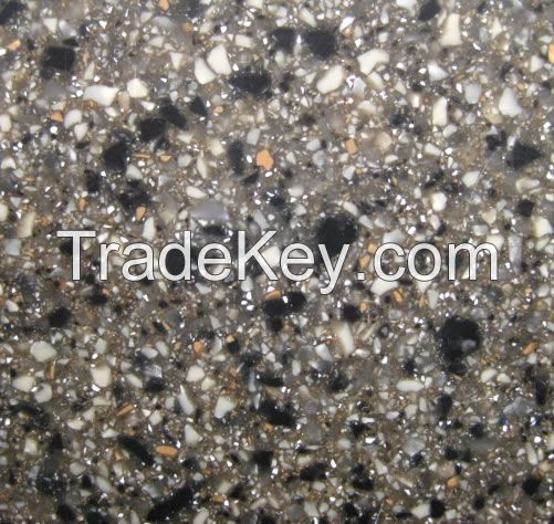 modified  acrylic Corian solid surface kitchen countertop big speckles nice colors