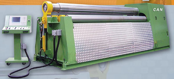 hydraulic four-roller plate bending machine