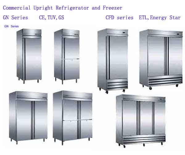 commercial Upright refrigerator &  freezer