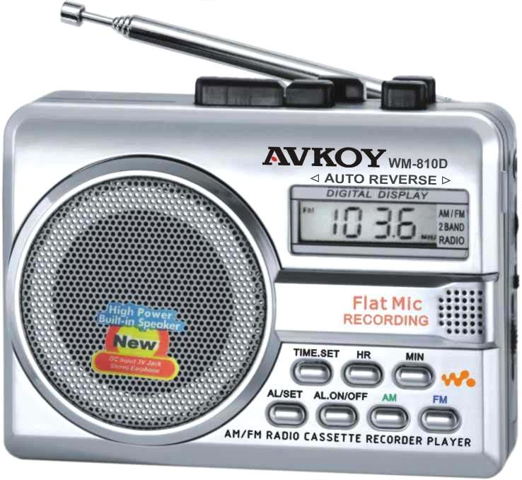 AM/FM DIGITAL RADIO CASSETTE RECOEDER WITH AUTO REVERSE WALKMAN
